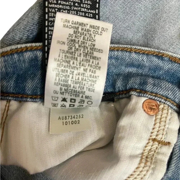 7 for all mankind High Waist Skinny Light Wash Button Fly Jeans Women’s size 27 - Picture 8 of 15